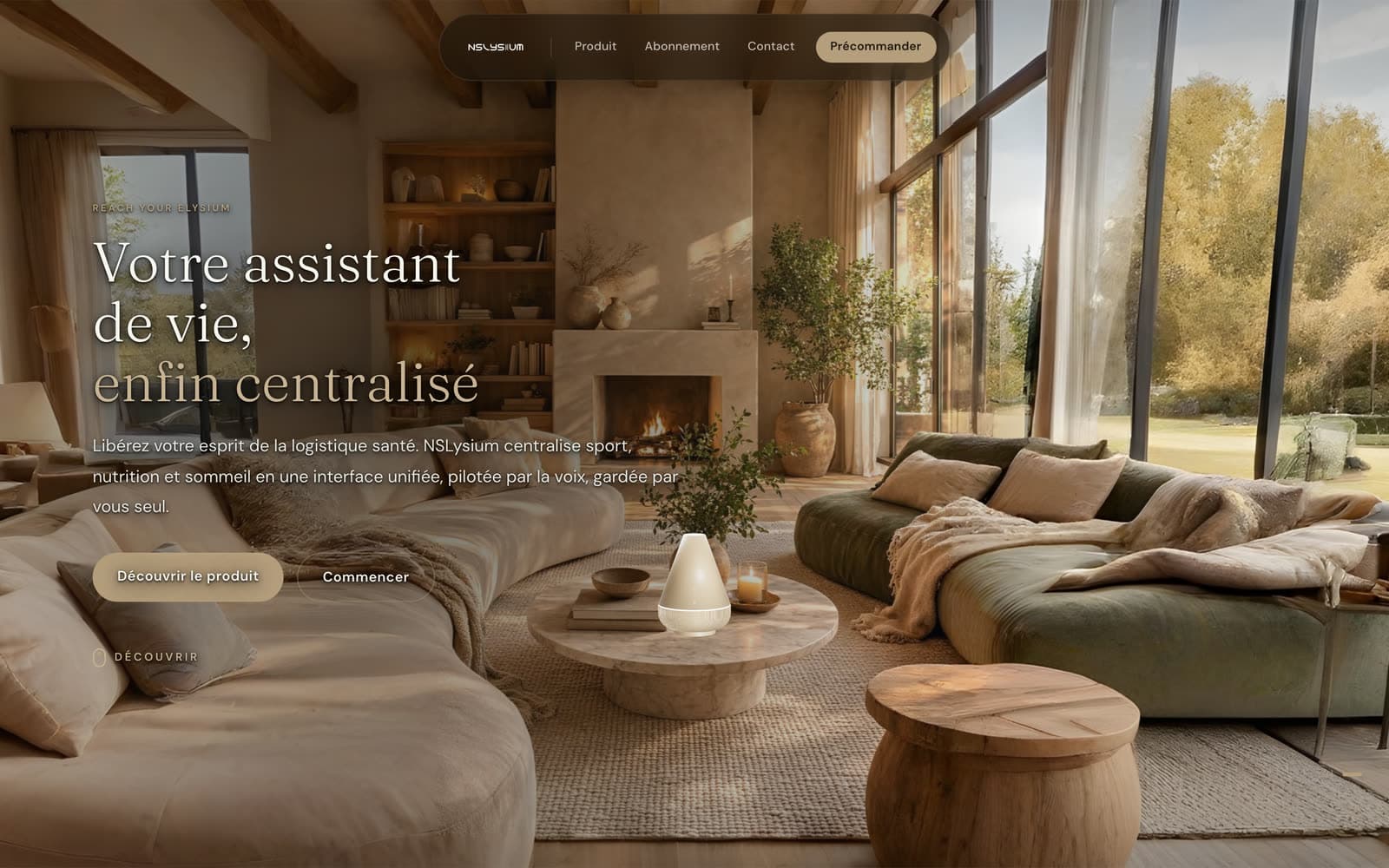 La page d’accueil d’un site consacré à un seul produit